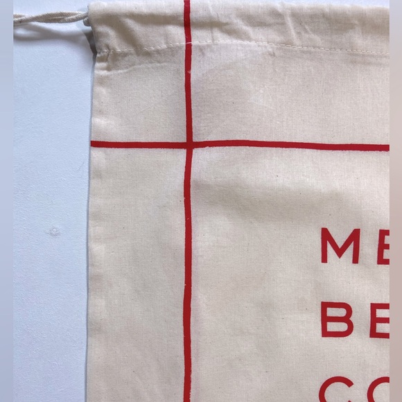 Clare V Merci Beau Coup Large French Dust Bag set of 3 Anthropologie Cream Red - Picture 4 of 15